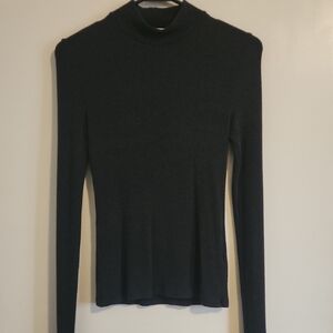 Project Social T Dark Gray Ribbed Top